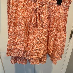 Floral Orange Skort